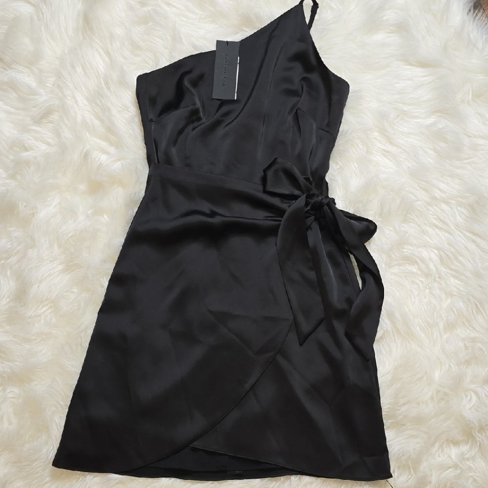 Gianni Bini Black One-Shoulder Dress SIZE 0